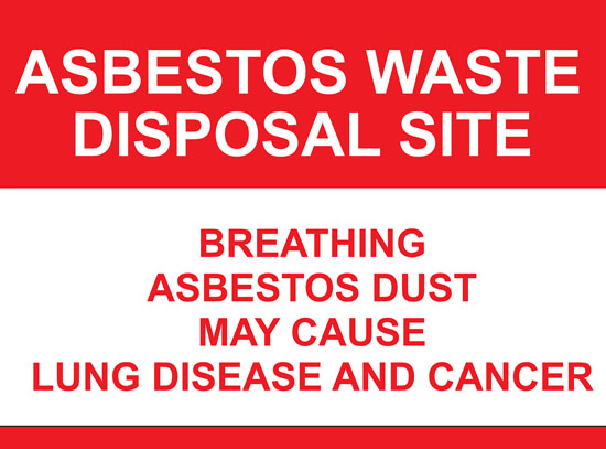 Asbestos Warning Sign