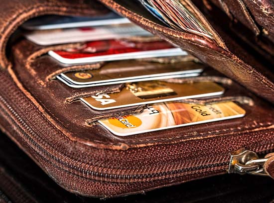 Picture of wallet with credit cards