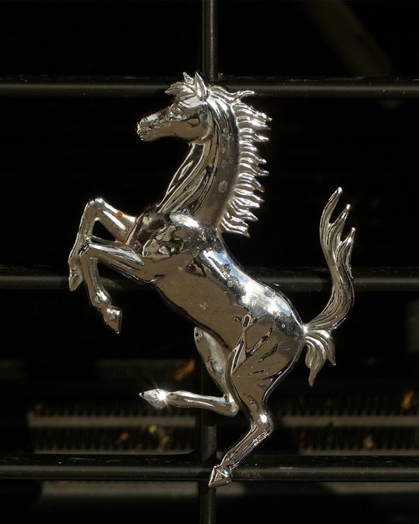 Image of a horse hood ornament for a car for IP Law page